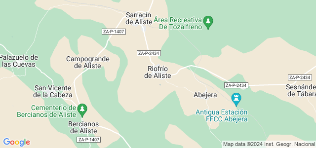 Mapa de Riofrío de Aliste