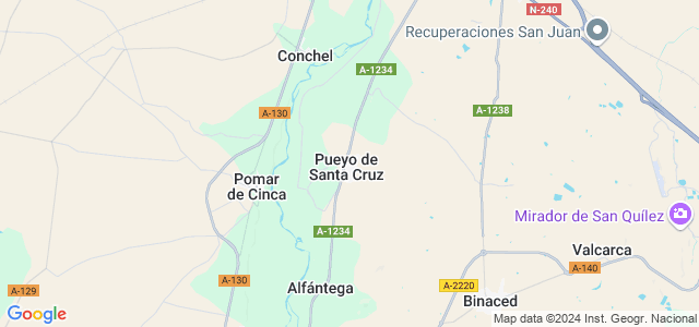 Mapa de Pueyo de Santa Cruz