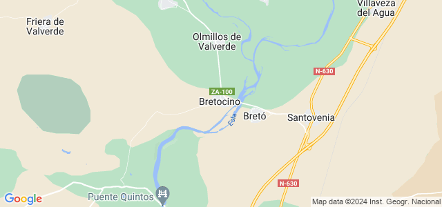 Mapa de Bretocino