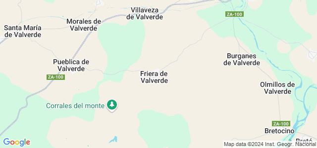 Mapa de Friera de Valverde