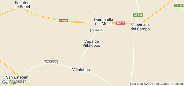 Mapa de Vega de Villalobos