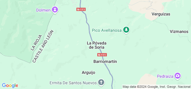 Mapa de Póveda de Soria