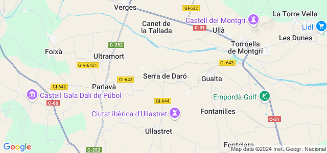 Mapa de Serra de Daró