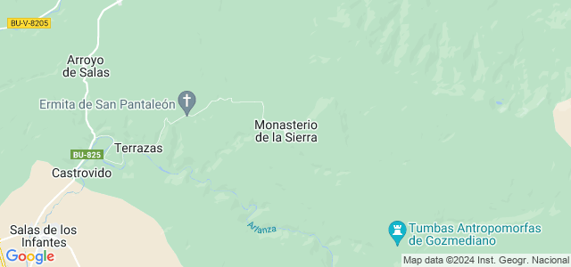 Mapa de Monasterio de la Sierra