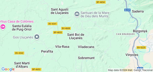 Mapa de Sant Boi de Lluçanès