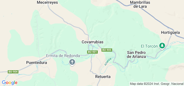 Mapa de Covarrubias