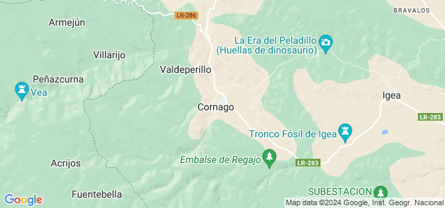 Mapa de Cornago