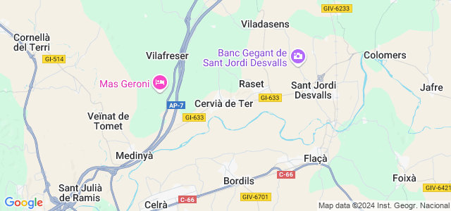 Mapa de Cervià de Ter