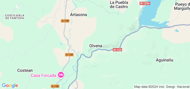 Mapa de Olvena