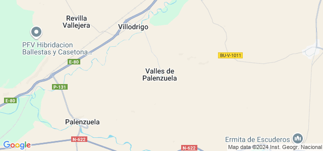 Mapa de Valles de Palenzuela