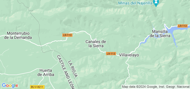 Mapa de Canales de la Sierra