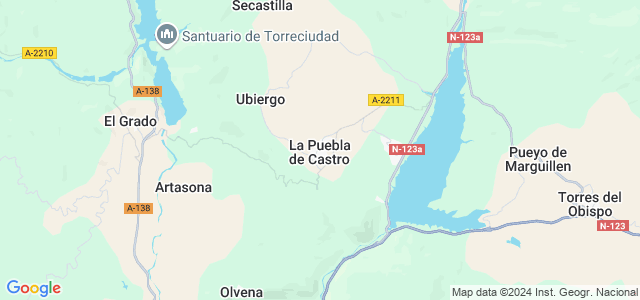 Mapa de Puebla de Castro