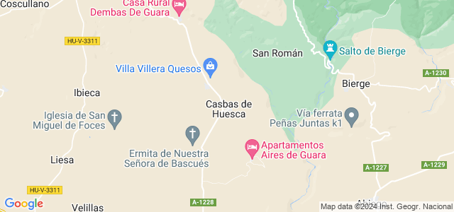 Mapa de Casbas de Huesca