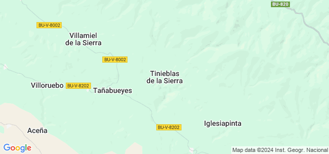 Mapa de Tinieblas de la Sierra