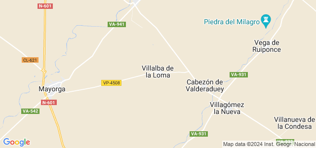 Mapa de Villalba de la Loma