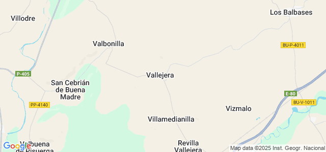 Mapa de Vallejera