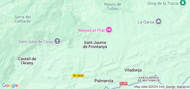 Mapa de Sant Jaume de Frontanyà