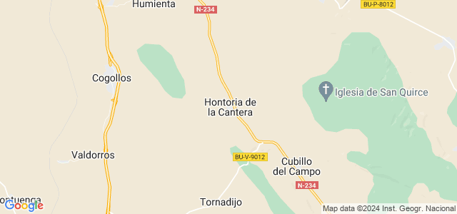 Mapa de Hontoria de la Cantera