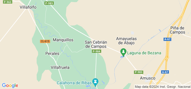 Mapa de San Cebrián de Campos