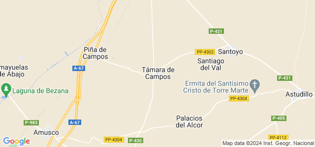 Mapa de Támara de Campos