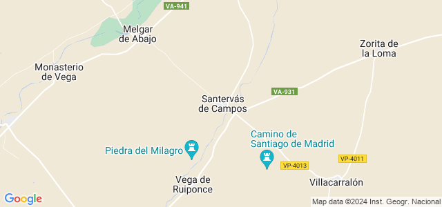 Mapa de Santervás de Campos