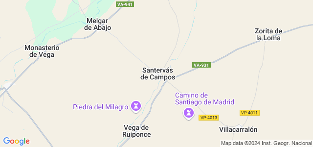 Mapa de Santervás de Campos