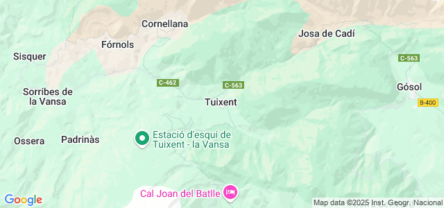 Mapa de Josa i Tuixén