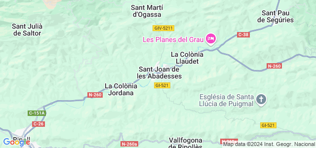 Mapa de Sant Joan de les Abadesses