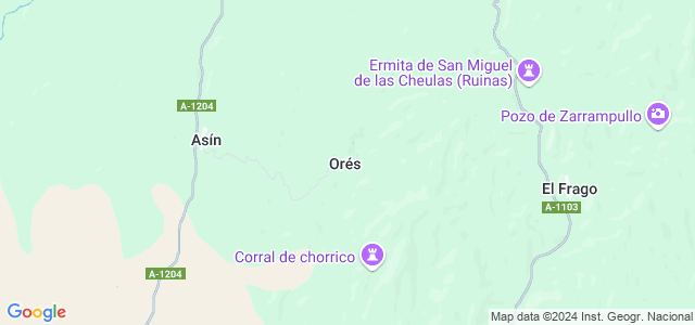 Mapa de Orés