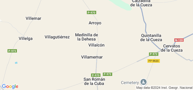 Mapa de Villalcón