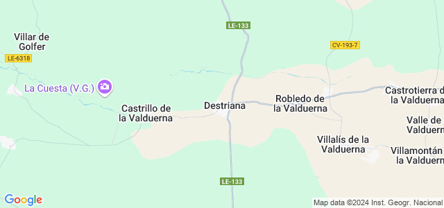 Mapa de Destriana