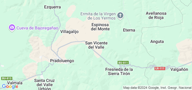 Mapa de San Vicente del Valle