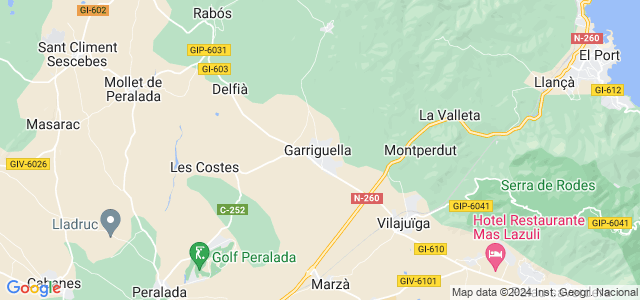 Mapa de Garriguella