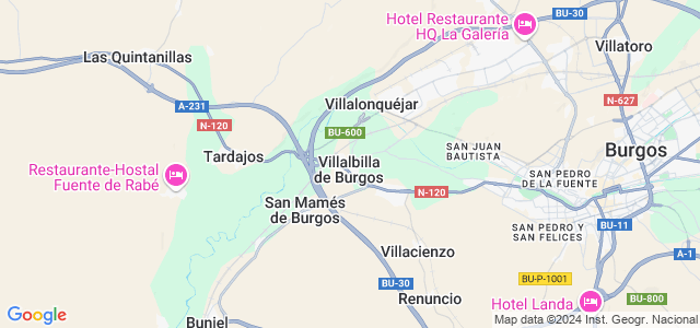 Mapa de Villalbilla de Burgos