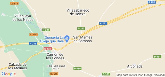 Mapa de San Mamés de Campos