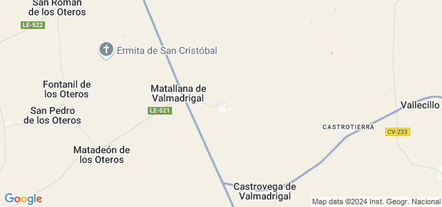 Mapa de Santa Cristina de Valmadrigal