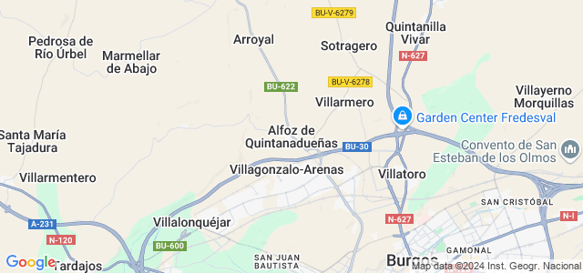 Mapa de Alfoz de Quintanadueñas