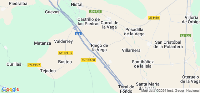 Mapa de Riego de la Vega