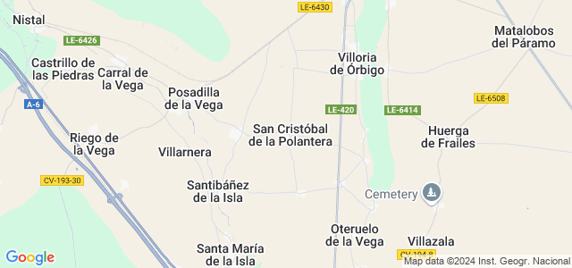 Mapa de San Cristóbal de la Polantera