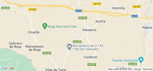 Mapa de Torrecilla sobre Alesanco