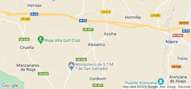 Mapa de Alesanco