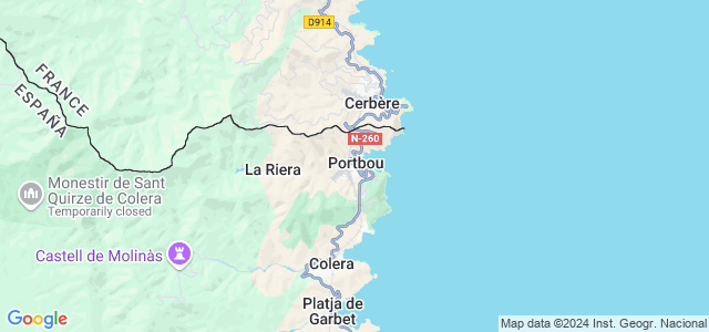 Mapa de Portbou