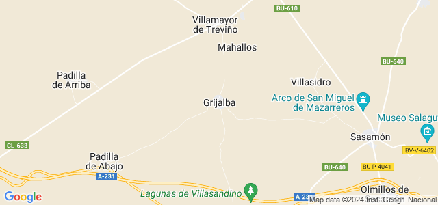 Mapa de Grijalba