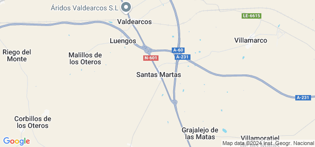 Mapa de Santas Martas