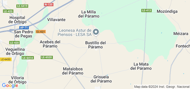 Mapa de Bustillo del Páramo