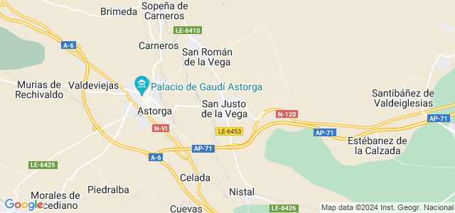 Mapa de San Justo de la Vega