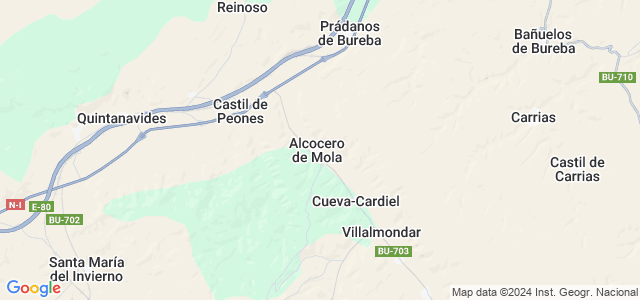 Mapa de Alcocero de Mola