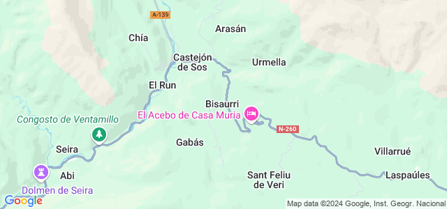 Mapa de Bisaurri