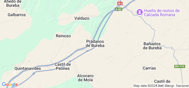 Mapa de Prádanos de Bureba