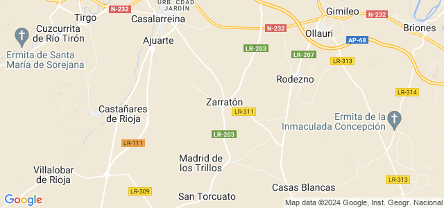 Mapa de Zarratón